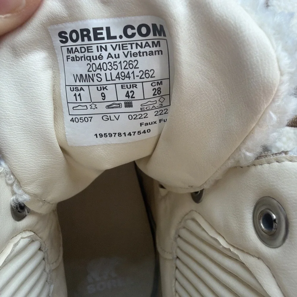 Sorel Brex Boots Womens‎ 11 Waterproof Shearling Platform Cozy Lace Winter Snow